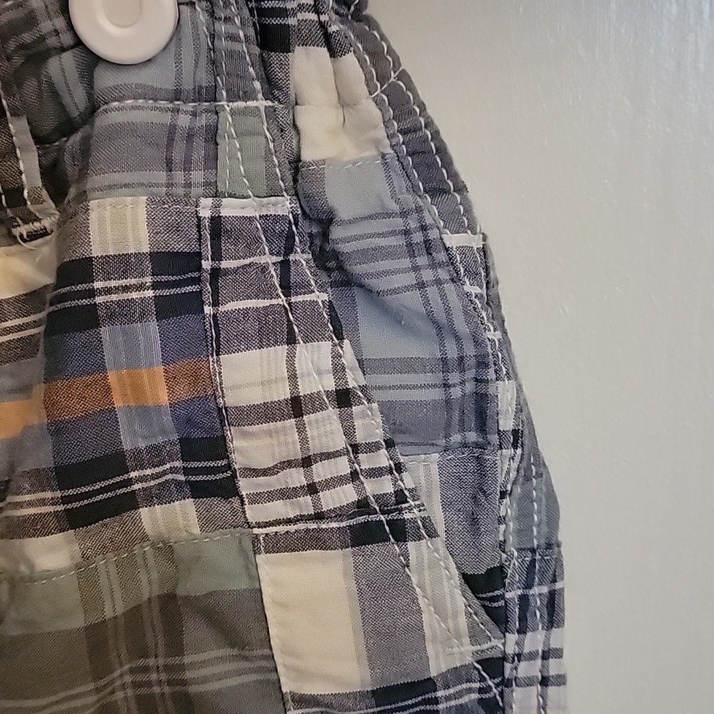 Gap Kids, boys plaid shorts, size 8. Blue, green, orange and white. - Picture 5 of 8